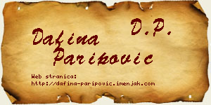 Dafina Paripović vizit kartica